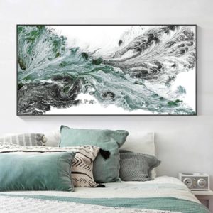 Green and black abstract