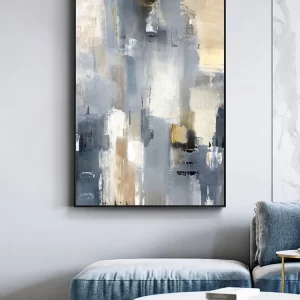 Greay and Gold Canvas Print