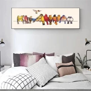 Colourful Birds On The Line