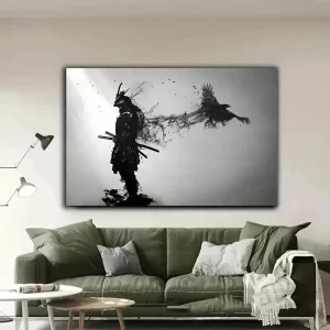Black and White Japanese Samurai Sprit
